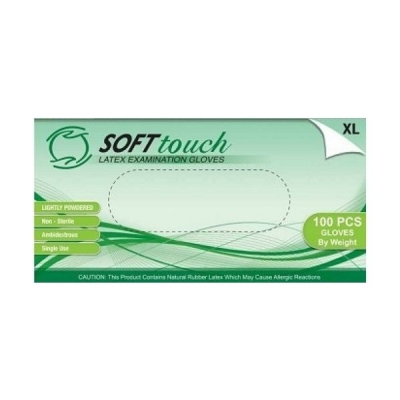 Γάντια latex με πούδρα Soft Touch